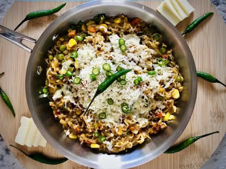 Cheesy Masala Maggi Recipe
